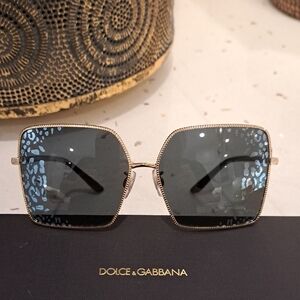 NWT Dolce & Gabbana Gold and Black Statement Sunglasses